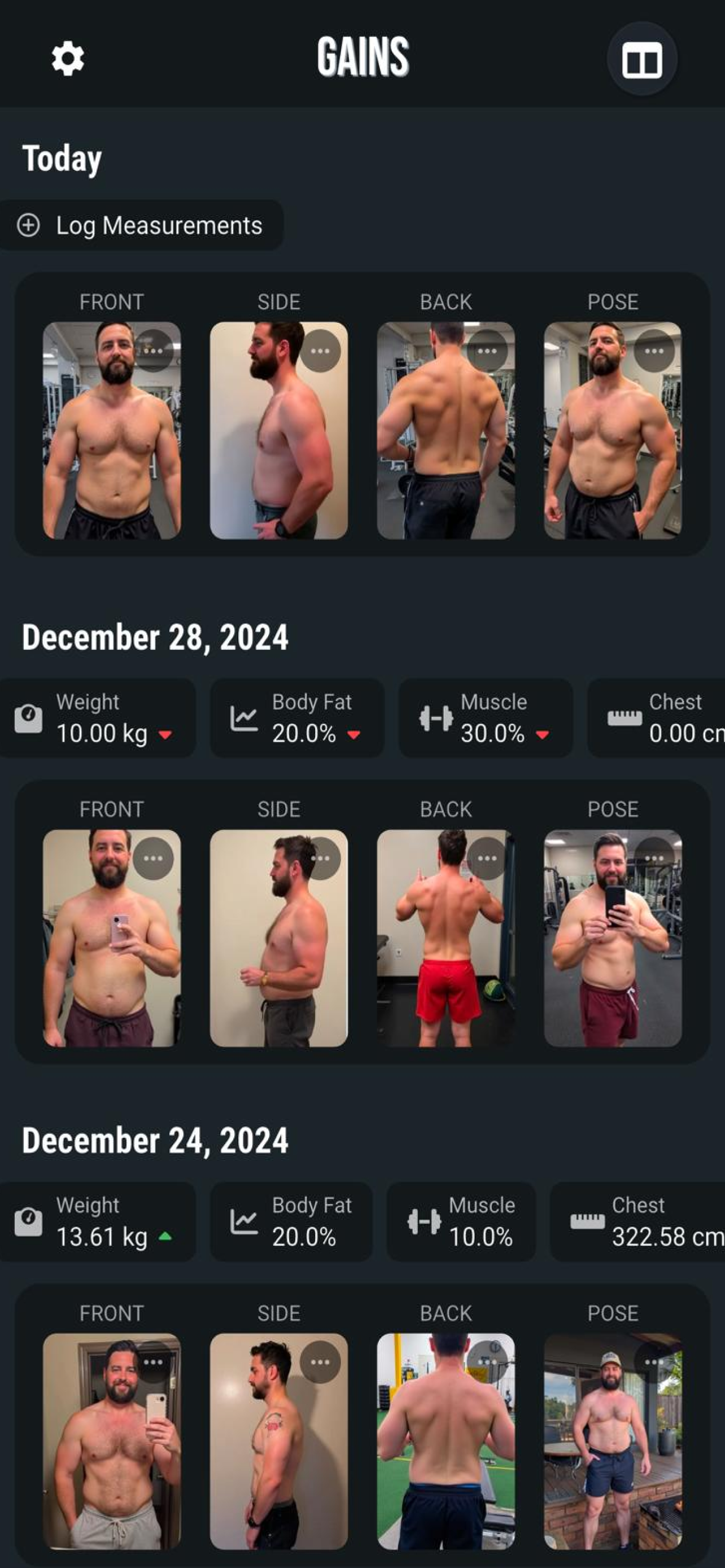 Gains App Screenshot